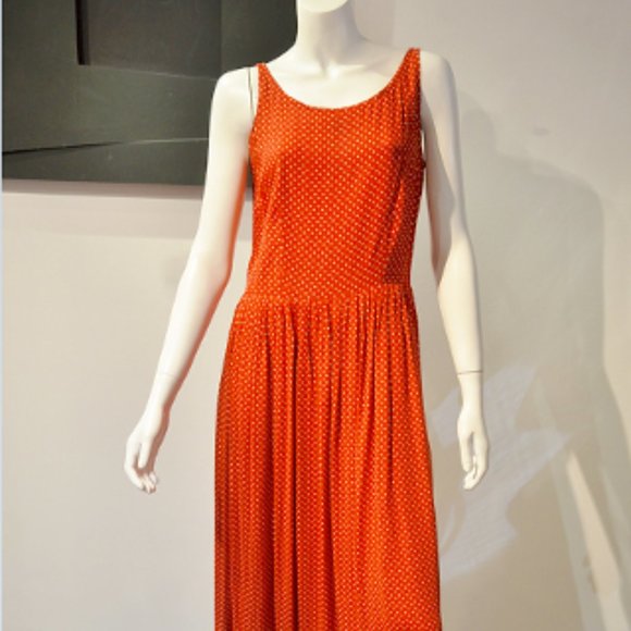 Vintage 90's Nathalie Seaver-Pindot Sundress - Picture 3 of 8